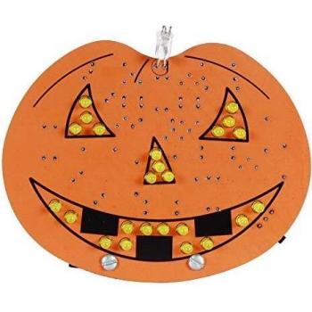 Calabaza de Halloween con 25 Leds Amarillos y Luz Parpadeante