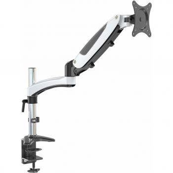 Soporte de monitor VM-MG1, 1 brazo, 15-27 pulgadas, aluminio, blanco/negro, con gasfreno y capacidad de carga hasta 8 kg