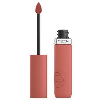 Barra de Labios L'Oréal Paris Infaillible Matte Resistance 5 ml - Tono Rosé Heat, Fórmula Mate de Larga Duración con Ácido Hialurónico