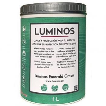 Luminos LUM1105 -EMERALD GREEN - Lasur Protector para Madera, color Verde Esmeralda, 1Litro