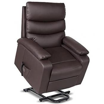 Sillón Relax Eléctrico con Masaje y Elevación para Personas Mayores - Marrón Gridinlux