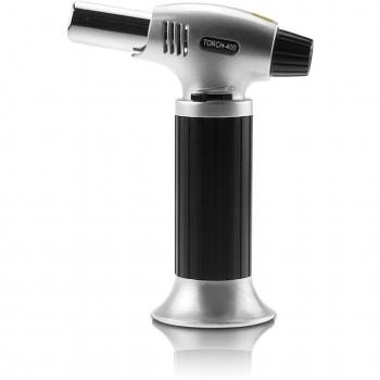 GiBot Soplete de Cocina Culinario de Cocina Antorcha de Cocina Gas Butano de la antorcha con cerradura de seguridad para DIY, creme brulée, barbacoa, Negro