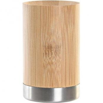 Vaso de bambú ecológico con diseño natural y base de polipropileno - Ideal para decoración del hogar