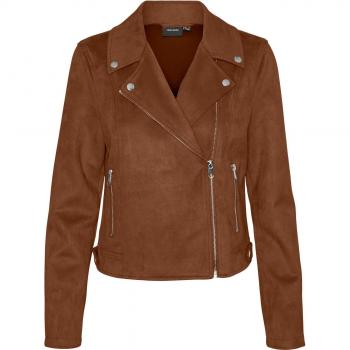 Cazadora corta de ante de mujer Vero Moda - Chaqueta Jose Marrón