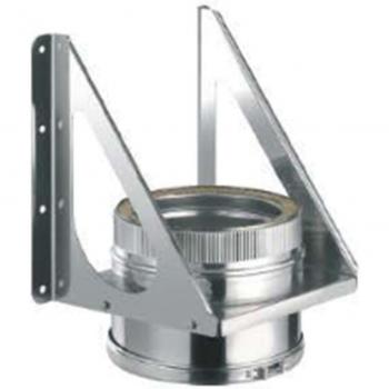 Soporte mural para tubo de chimenea de doble pared de 125 mm