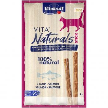 Vitakraft Snack para gatos adultos Vita Naturals salmón 4 sticks x 5 g