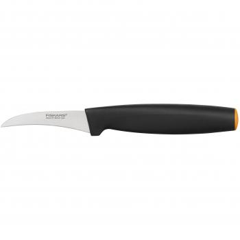 Fiskars Cuchillo para pelar, Hoja curvada, Longitud total: 19 cm, Acero de calidad/Plástico, Functional Form, 1014206