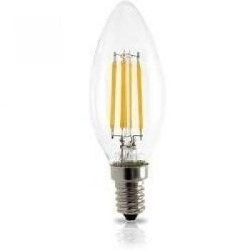 GSC Lámpara Serie Oro Vela LED 4W E14 3000K, Amarillo