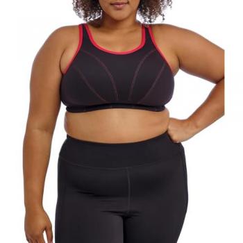 Goddess Plus-Size Non-Wired Soft Cup Sports Bra Black 40C