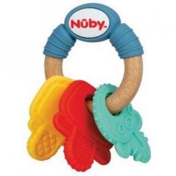 Nûby Mordedor Madera Y Silicona Llaves 3M+ 1 U