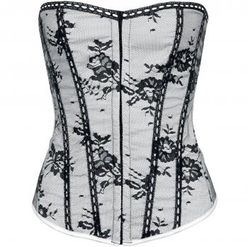 Alcatraz Pimpernell Corset Corsé blanco-negro L