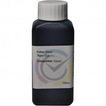 Tinta dye Black Compatible con cartucho 0711 para impresora EPSON Stylus D78/DX4000/DX4050/DX5000/DX5050/DX6000/DX6050/DX7000 F/D92/D120/DX4400/DX4450/DX7400/DX7450/DX8400/DX8450/DX9400 F/S20/SX100