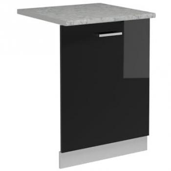 Panel Frontal para Lavavajillas R-Line, Negro Brillo Intenso y Blanco, 60 cm, Acabado Mármol