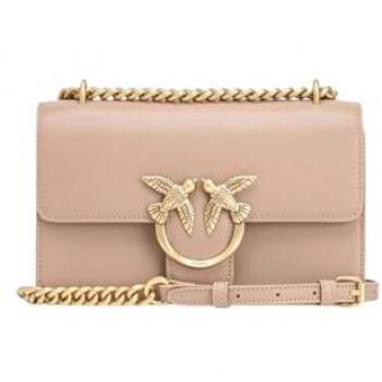 Pinko Love One Mini Beige Crossbody Handbag for Women