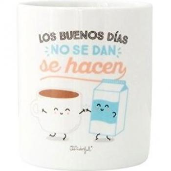 Mr; Wonderful Woa03817Es Taza Los Buenos Días No Se Dan Se Hacen, Multicolor