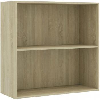 vidaXL 2-Tier Book Cabinet Sonoma Oak 80x30x76.5 cm Engineered Wood