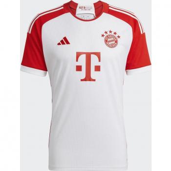 adidas Bayern Munich Home Mens Short Sleeve Jersey 2023/2024 Size: Large, Colour: White/Red