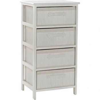 Cajonera bambú paulownia 42x32x81 blanco