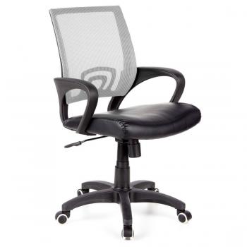 HJH Office 650415 Visto Net - Silla de oficina con respaldo de rejilla, color gris