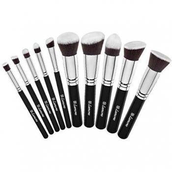 Set De Brochas De Maquillaje Profesional - Pinceles Maquillaje 10 Piezas - Brochas Base De Maquillaje, Brocha Kabuki, Brocha Polvos, Brochas De Maquillaje Ojos - Pelo Sintético Calidad Premium