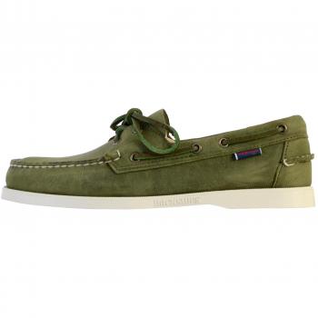 Sebago Docksides Crazy Boat Shoes - Green Military