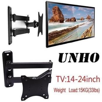 UNHO® Soporte Televisión de Pared Giratorio Inclinación Ajsutable para TV Monitores Televisores y Pantallas 3D, LED, LCD, Plasma