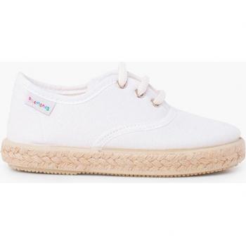 Zapatillas de lona para niños con suela alpargata y cordones