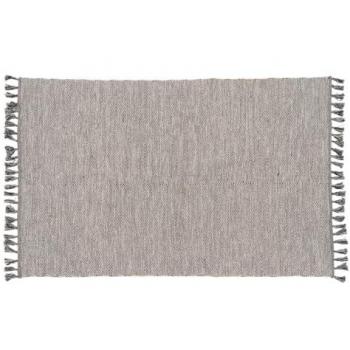 Alfombra Gris 70 % algodón 30 % Poliéster 160 x 230 cm