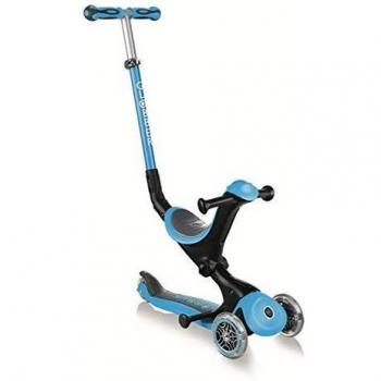 Globber Patinete 3 Ruedas Modelo GO UP Deluxe Sky Blue, Azul Claro, à Partir de 15 Meses