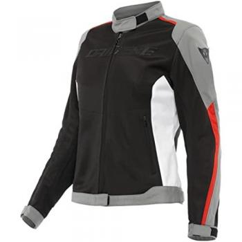 Chaqueta de moto de mujer Dainese Hydraflux 2 Air D-Dry® - Textil, Color Negro, Gris y Rojo, Talla 38