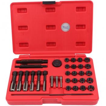 33 Piezas Bujía Juego Reparación Roscas ausbohr Cambio Herramientas M8 M10 M12