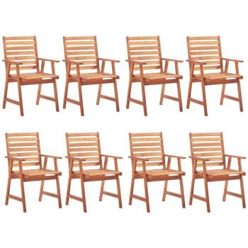 vidaXL Outdoor Dining Chairs 8 pcs Solid Acacia Wood