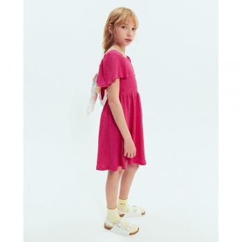 Sfera - Vestido tejido arrugado de niña