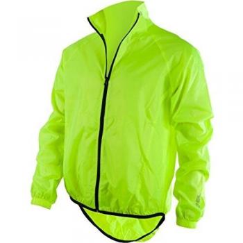 O'Neal | Chaqueta de lluvia para bicicleta de montaña | MTB | Repelente al agua y transpirable, estampado reflectante | Chaqueta de lluvia para la brisa | Adultos | Amarillo neón | Talla S