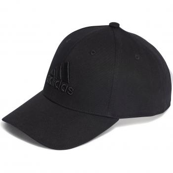 Adidas Gorra Big Tonal Logo Baseball - Gorra de fitness, diseño con logo tonal grande, visera de lona, color negro, talla única (OSFY)