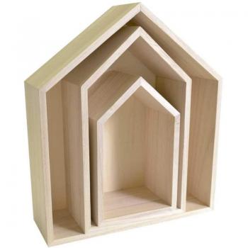 Estantes de Madera para Casa - Juego de 3