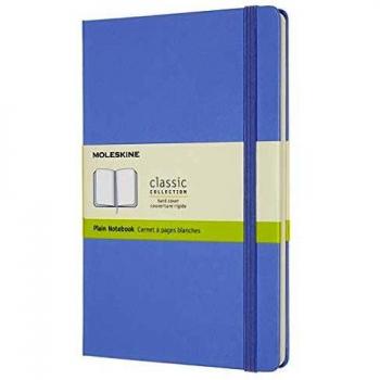 Cuaderno Moleskine Classic Grande Tapa Dura Hojas Lisas Color Azul Hortensia 240 Páginas