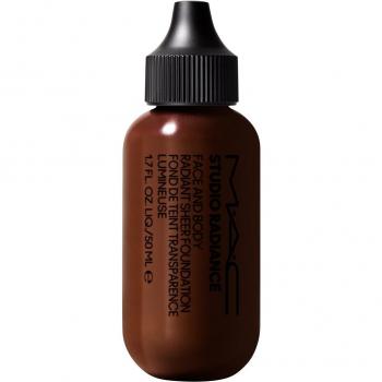 MAC Cosmetics Studio Radiance Face and Body Radiant Sheer Foundation, lightweight foundation for face and body, shade W9, 50 ml
