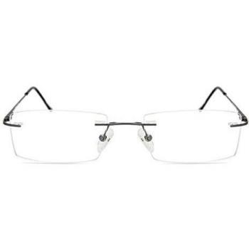 Rectangle Montura Completa Metálico Grises Gafas Recetadas para Hombre - SmartBuy Collection