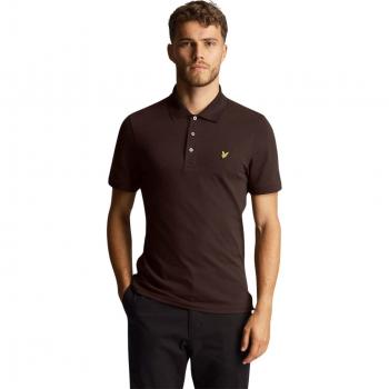 Lyle & Scott Men's Branded Chest Logo Polo Shirt - Sediment Brown - Size Medium