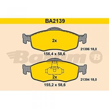 Juego de pastillas de freno Barum BA2139 para frenos de disco (4 piezas) - Compatible con FORD Cougar Coupe