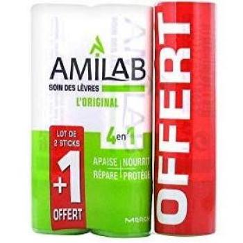 AMILAB BAUME LEVRES 2+1 OFFERT 3.6ML X 3