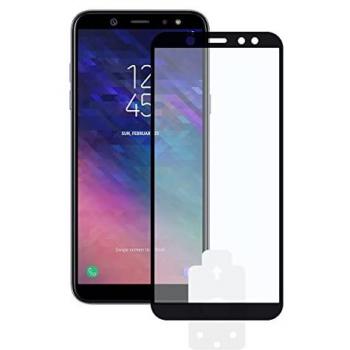 Ksix Protector de Pantalla Cristal Templado 2.5D para Samsung Galaxy A6 2018, Grosor 0.33 mm, Negro