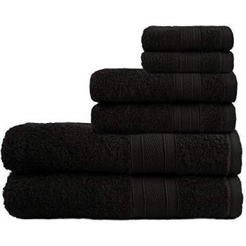 TRIDENT Juego Toallas - Soft & Plush - 100% algodón, 500 gsm, 6 Pieza Juego Toallas - 2 Toallas de baño, 2 Toallas de Mano, 2 paño de Lavado, súper Absorbente