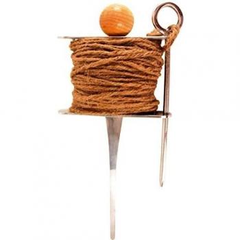 Garden Row Maker Stake with Planting Cord, 12 x 5.2 x 27 cm, Engravable Design