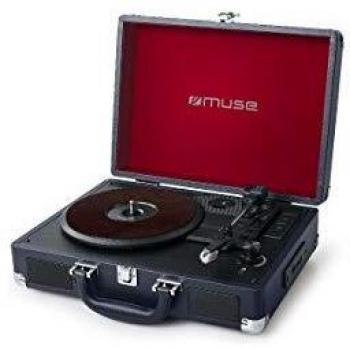 Tocadiscos Muse MT-103 DB con USB y Bluetooth en Azul Oscuro/Negro