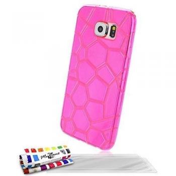 Carcasa Semi-Rígida Ultra-Slim SAMSUNG GALAXY S6 [Arctique Premium] [Rosa caramelo] de MUZZANO + 3 Pelliculas de Pantalla UltraClear + ESTILETE y PAÑO MUZZANO REGALADOS - La Protección Antigolpes ULTIMA, ELEGANTE Y DURADERA para su SAMSUNG GALAXY S