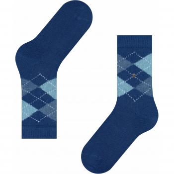 Burlington Women's Whitby Extra Soft Argyle Socks, Blue (Royal Blue 6051), Size 3.5-7