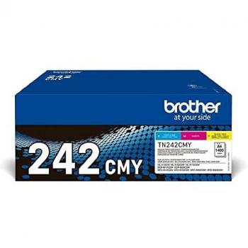 Brother TN-242CMY Toner MultiPack (Cyan, Magenta, Yellow) - Original Set with 3 Toners for up to 1400 Pages Each, compatible with DCP-9017CDW, DCP-902