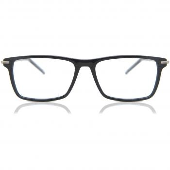 Gafas Recetadas Rectangulares Montuta Completa de Plástico Negras para Hombre - Gafas Anti-Azules - SmartBuy Collection